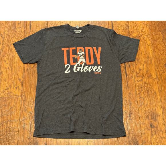 BreakingT Teddy Bridgewater Two Gloves 2021 T-Shirt - Unisex L - Picture 1 of 7